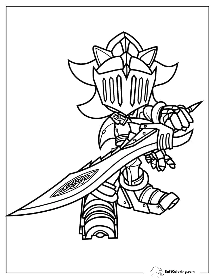 Coloring Page Of Sir Lancelot Shadow