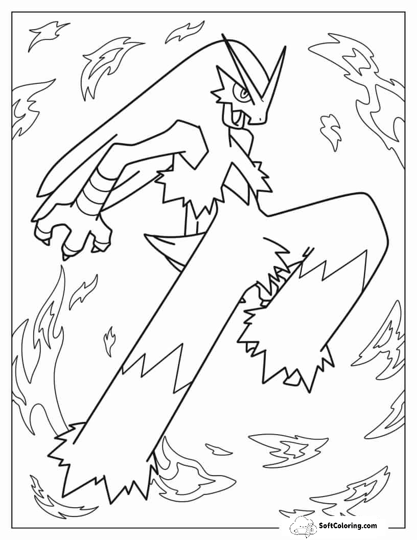 Coloring Sheet Of Blaziken