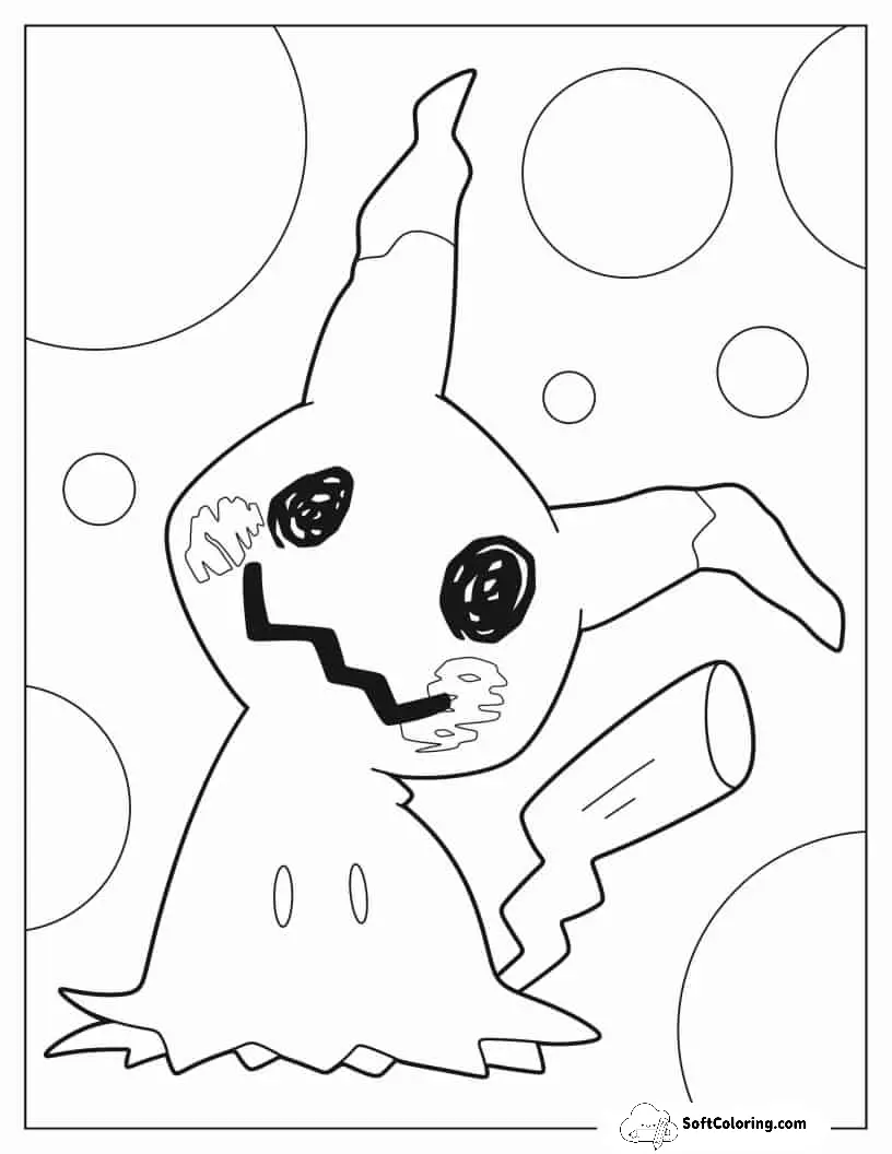 Coloring Sheet Of Mimikyu