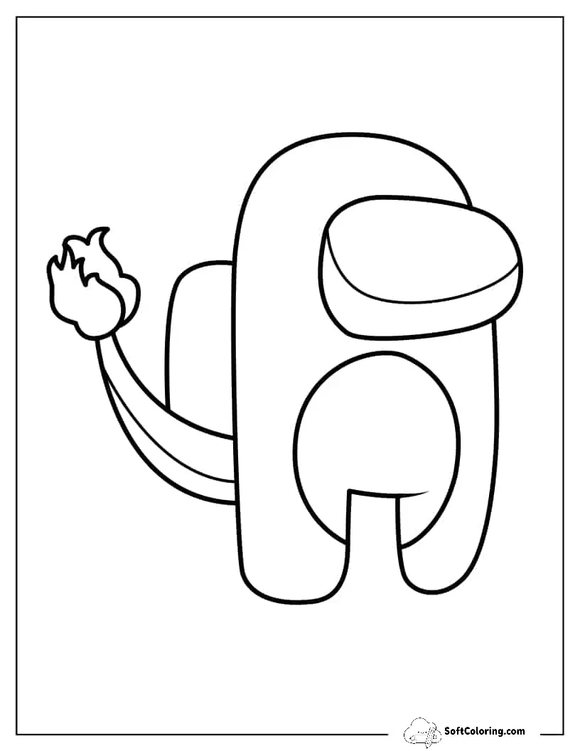 Coloring Sheet Of Charizard Among Us