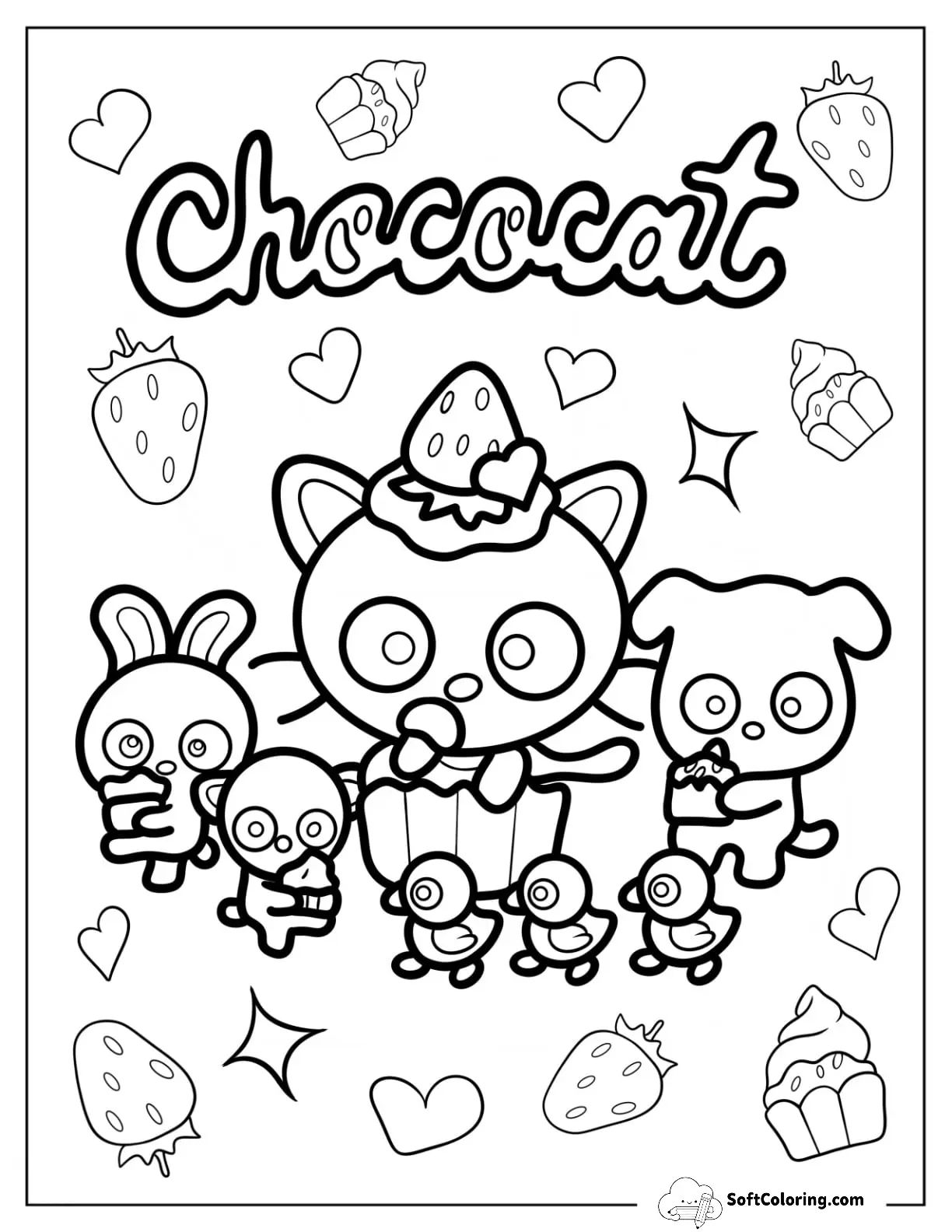 Cupcake Chococat With Strawberry On Top