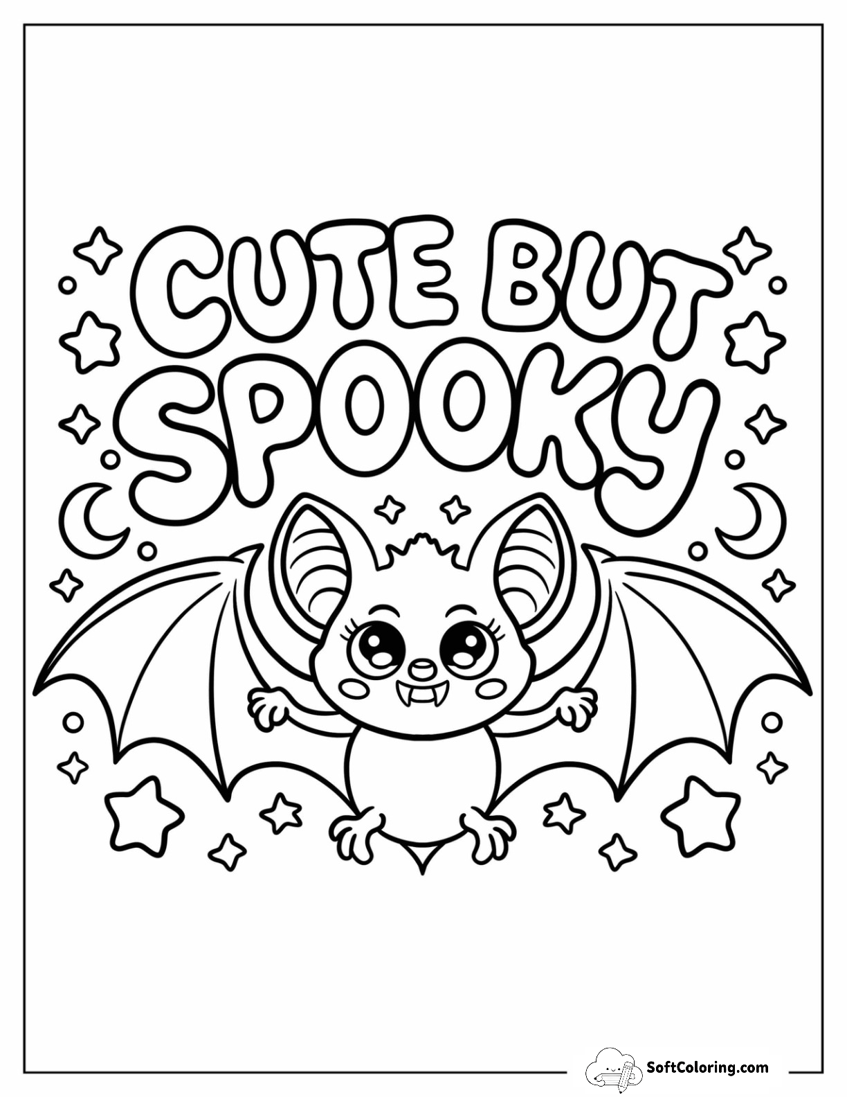 Cute But Spooky Bat With Sparkles
