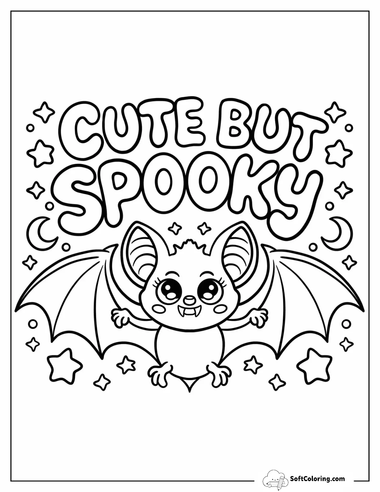 Cute But Spooky Bat With Sparkles