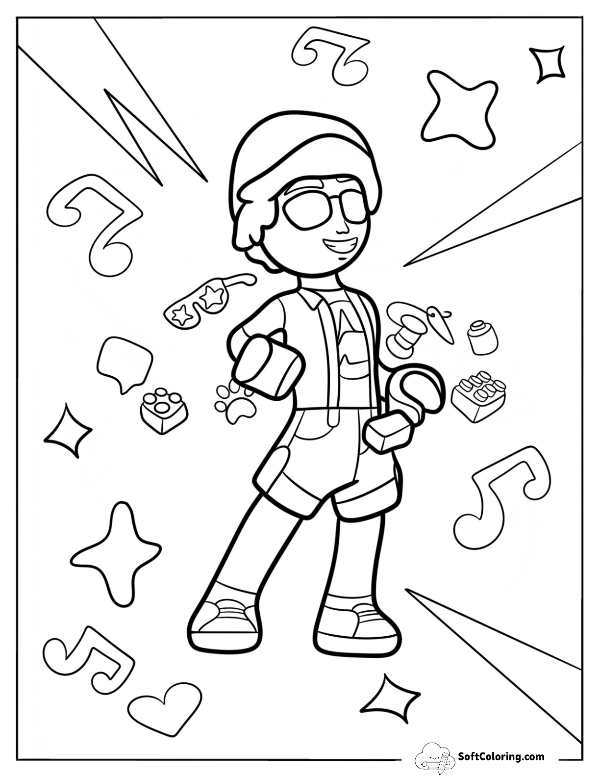 Cute Lego Friends Coloring Pages Of Olly For Kids