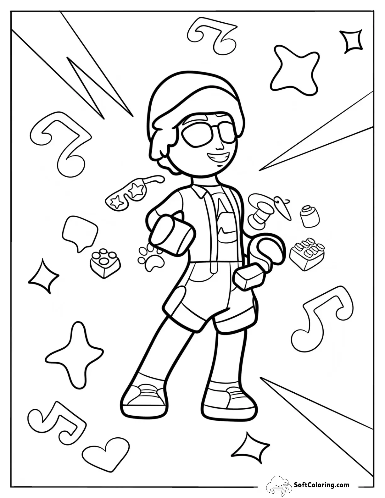 Cute Lego Friends Coloring Pages Of Olly For Kids