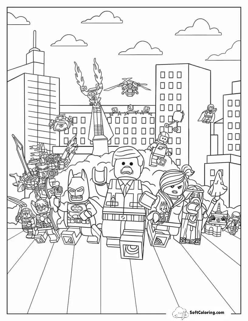 Detailed Lego Movie Poster To Color
