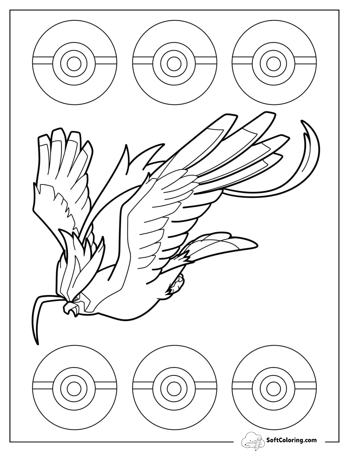 Mega Pokemon Coloring Page Of Detailed Mega Pidgeot