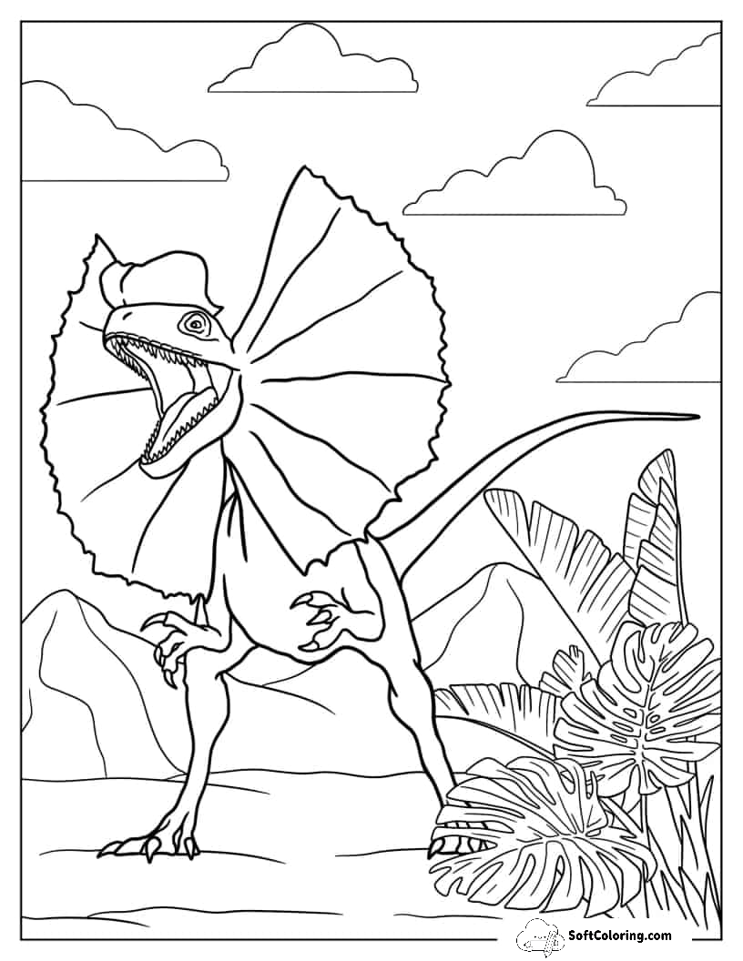 Dilophosaurus Dinosaur From Jurassic Park