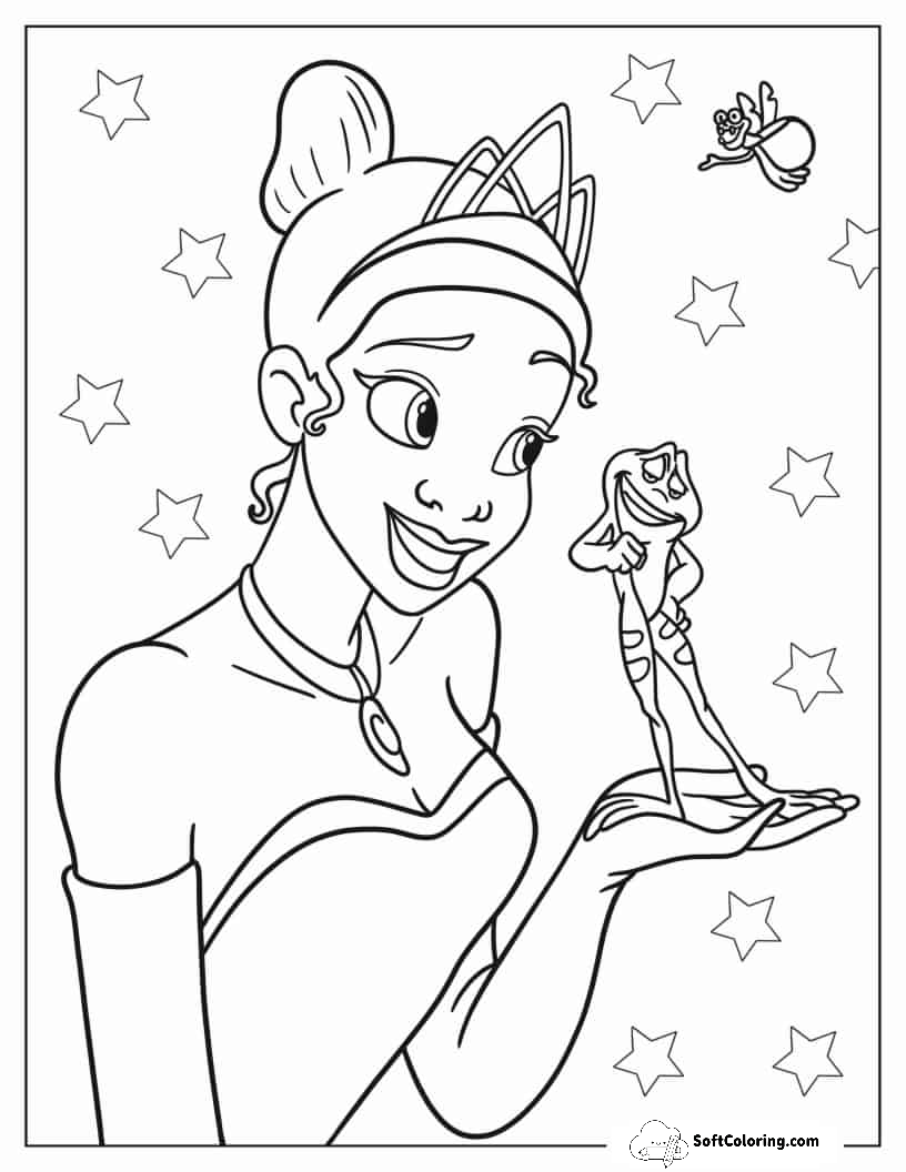 Disneys The Princess And The Frog Coloring Sheet