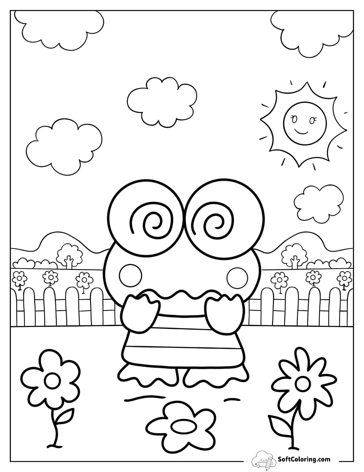 Dizzy Keroppi Standing Under The Sun