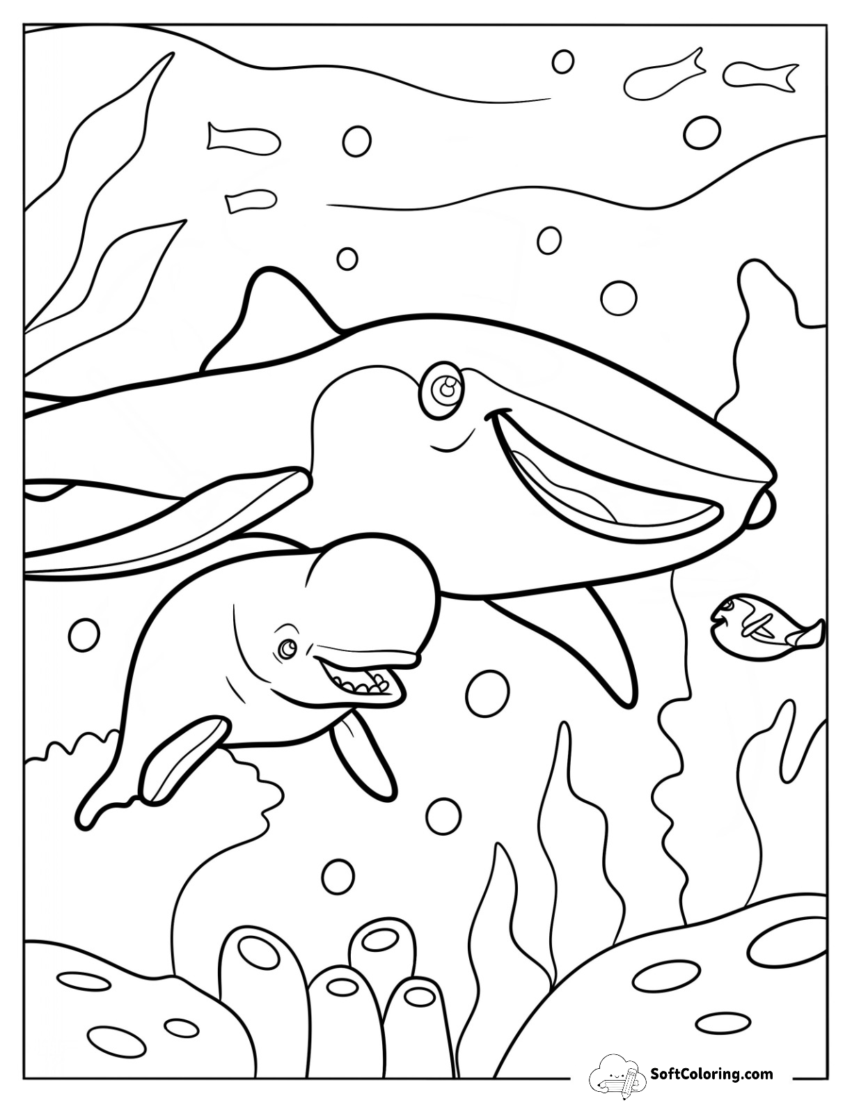 Finding Dory Coloring Page Talking To Bailey And Destiny