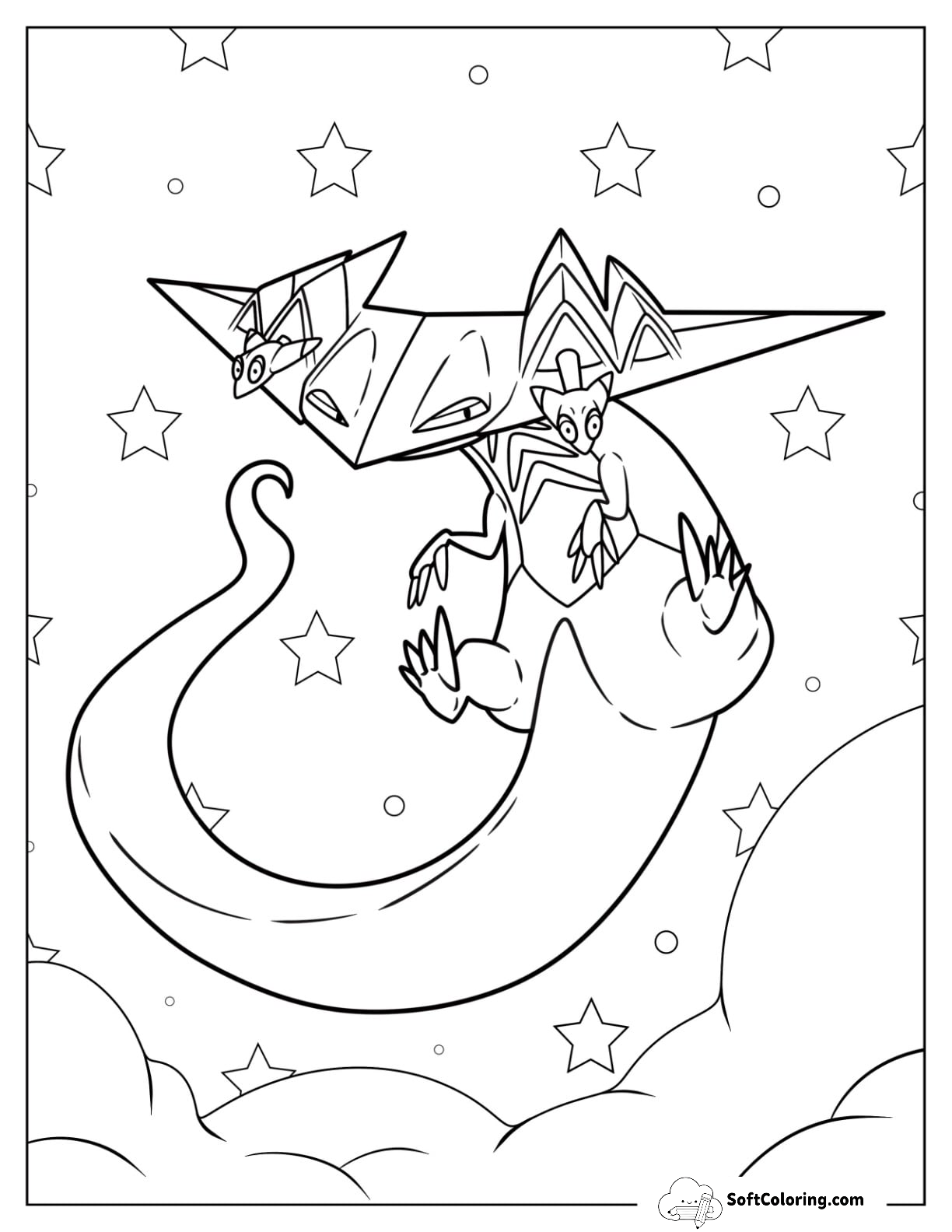 Dragapult Legendary Pokemon Coloring Page