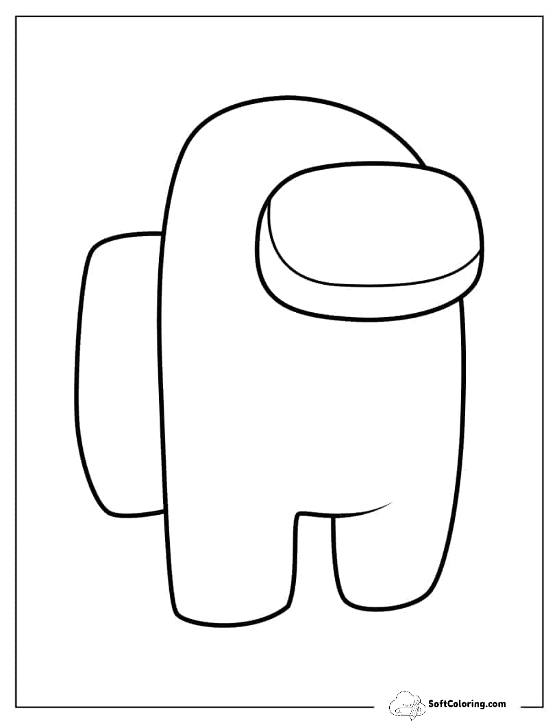 Easy Among Us Outline To Color