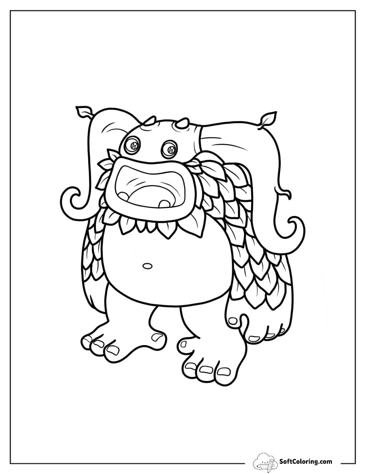 My Singing Monsters Coloring Page Of Easy Entbrat