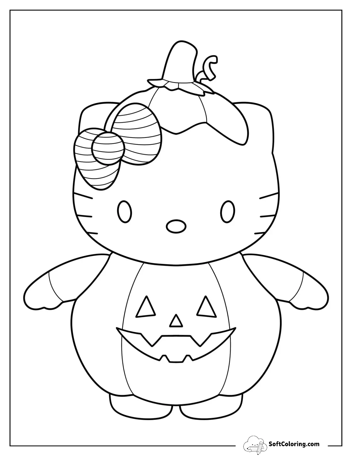 Easy Hello Kitty Inside A Jack O Lantern