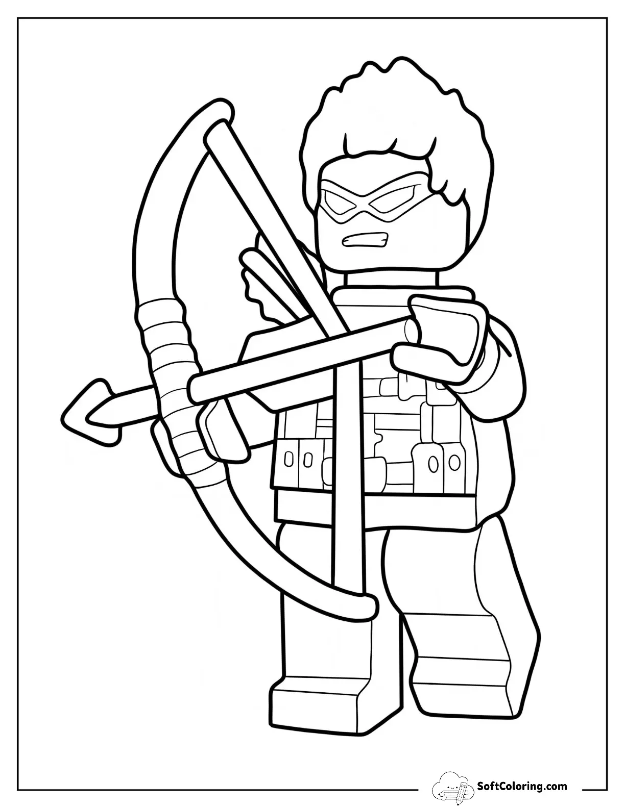 Easy Lego Avengers Hawkeye With Bow And Arrow