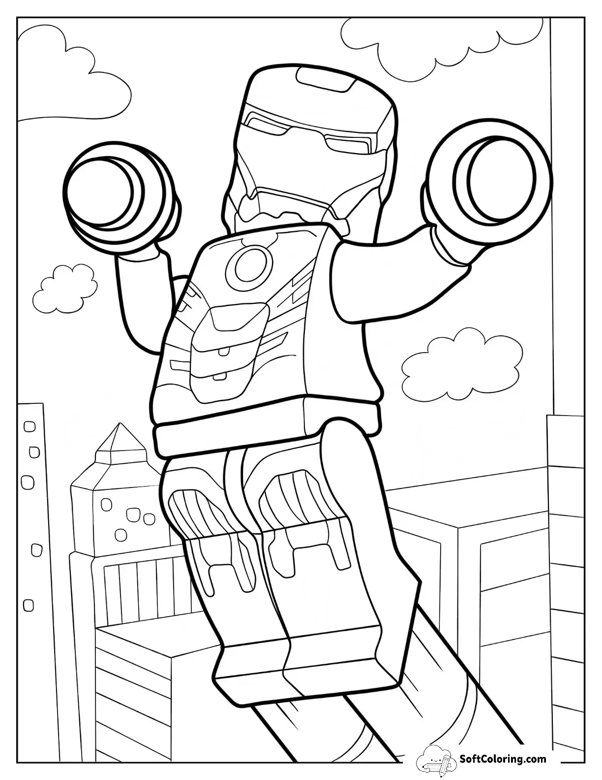Easy Lego Avengers Of Iron Man Using Thrusters