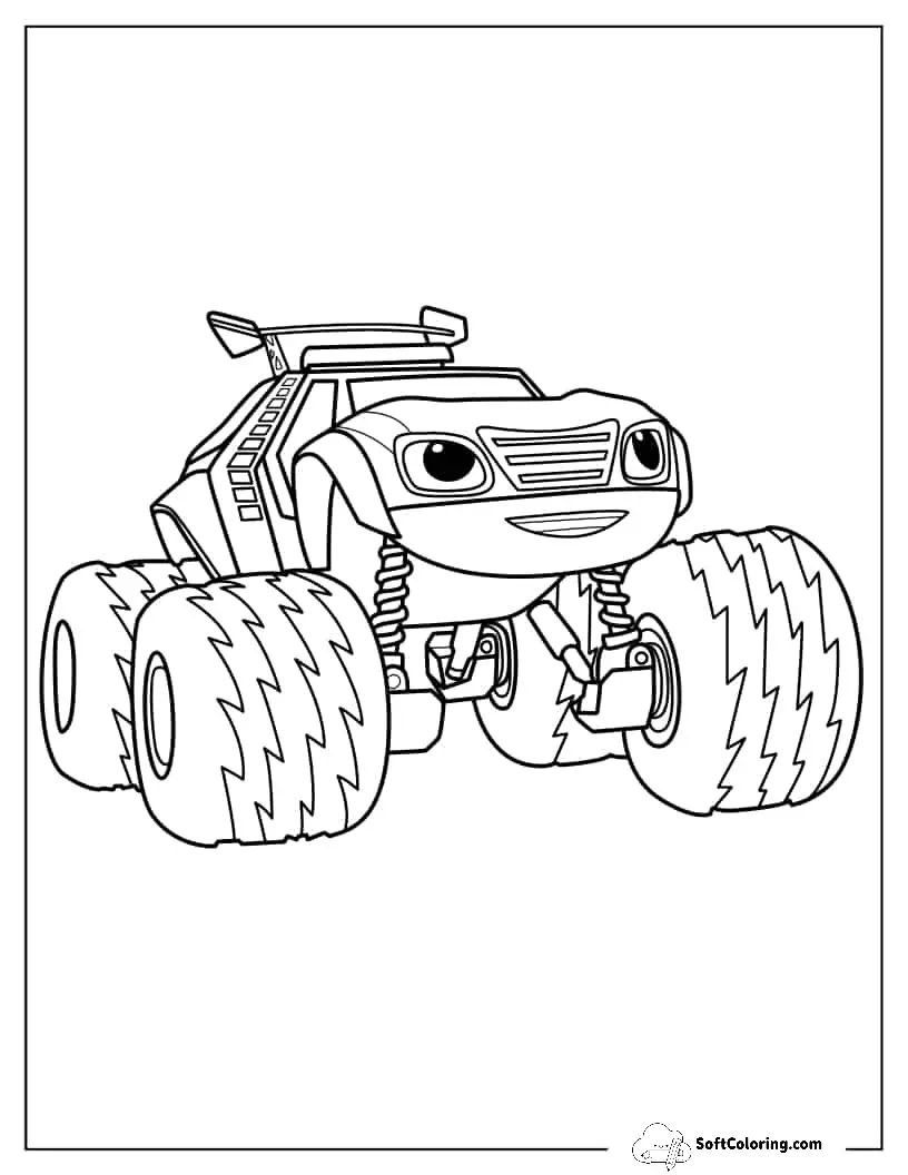 Easy Watts Monster Machine Coloring In