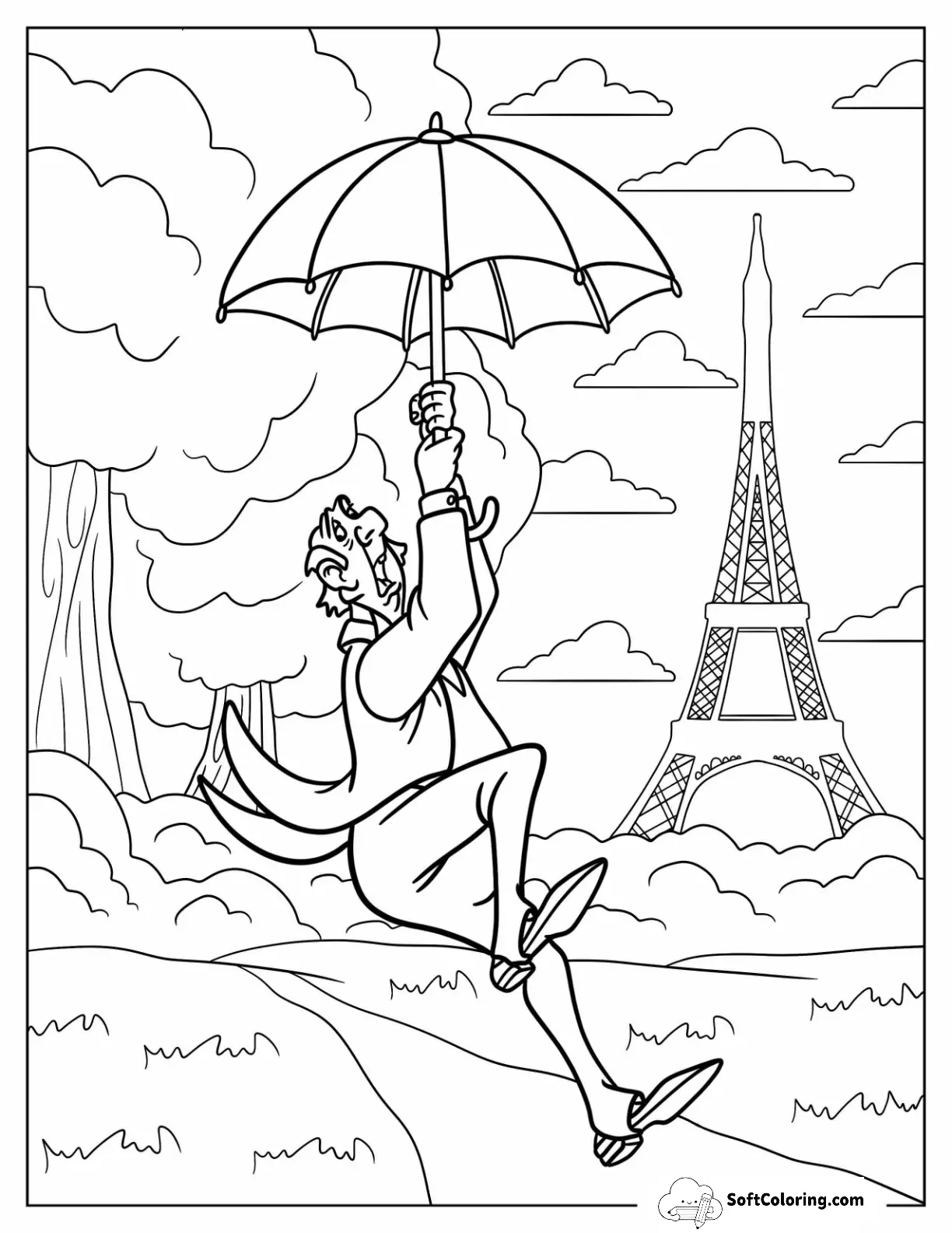 Edgar Balthazar Holding Onto Umbrella