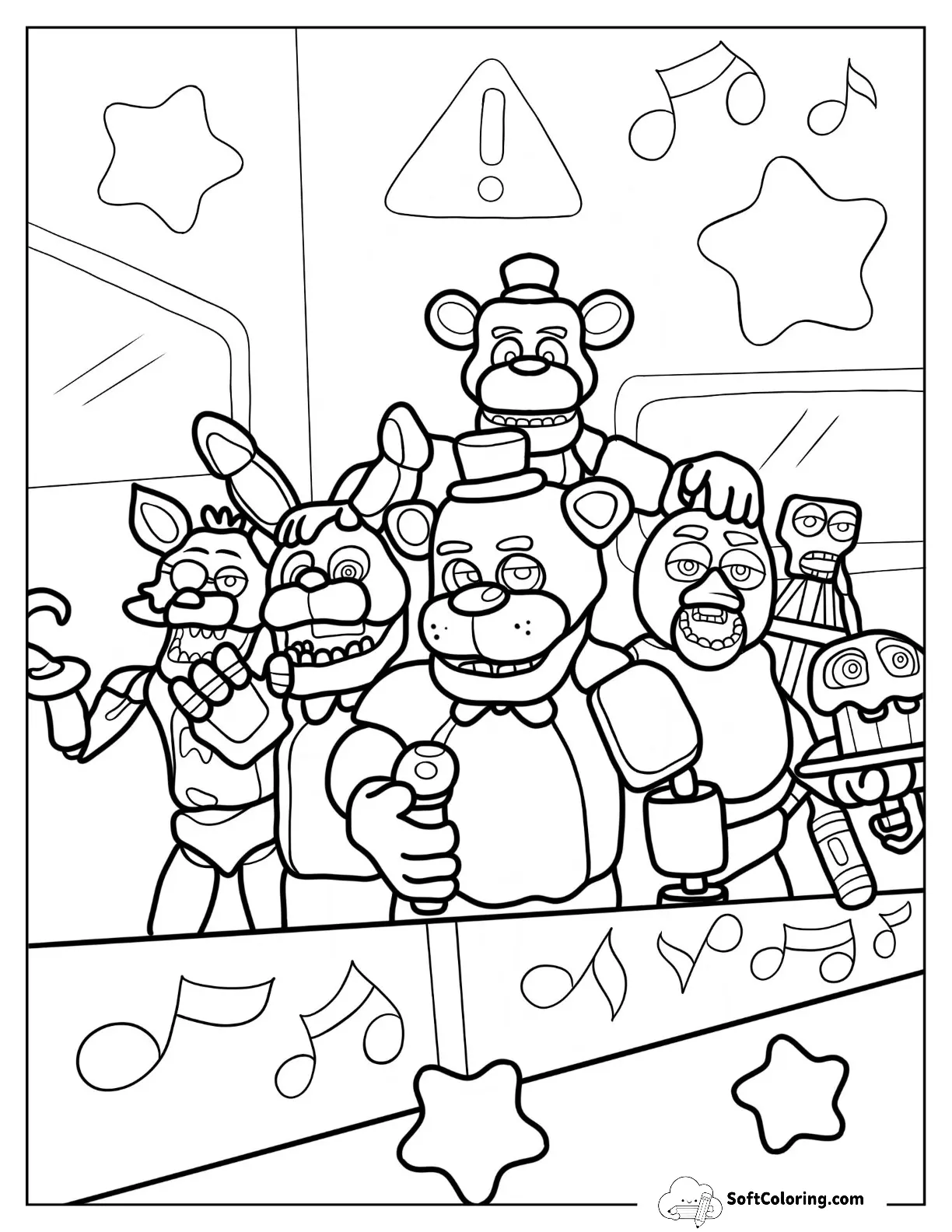 Five Nights At Freddy's Coloring Page Poster