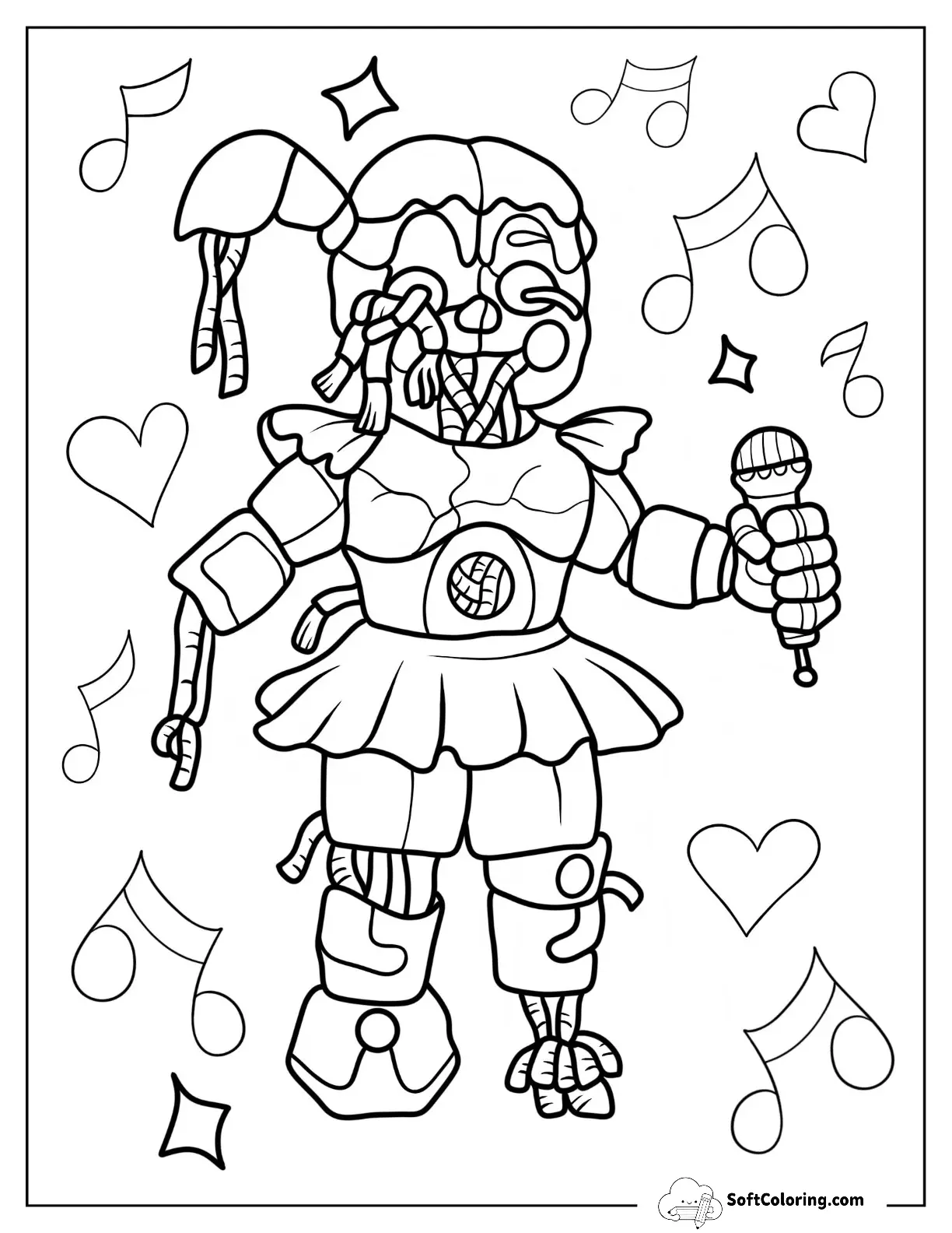 Five Nights At Freddy's Coloring Page Sister Location Circus Baby