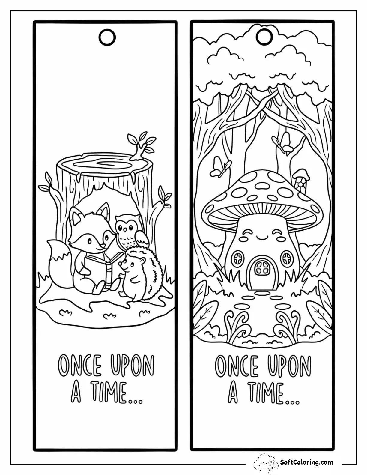 Forest Animals Reading And Fairy Tale Mushroom House