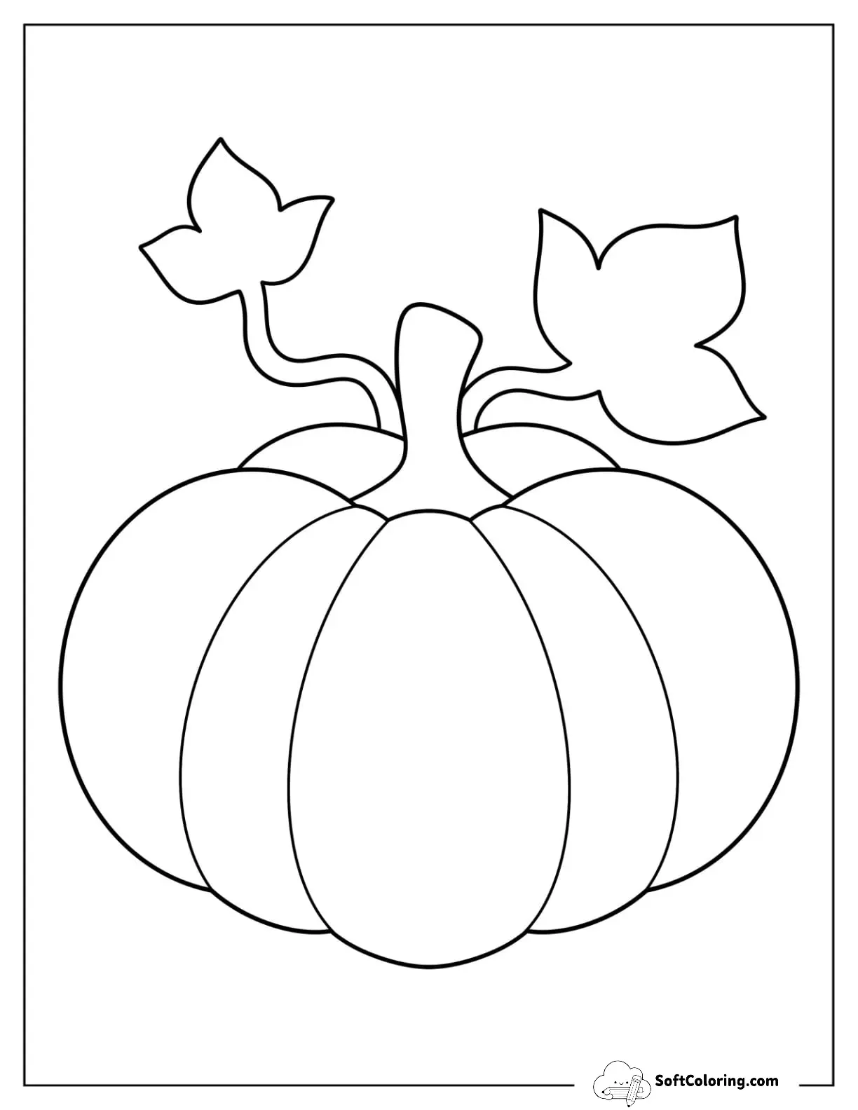 Full Page Autumn Pumpkin Template