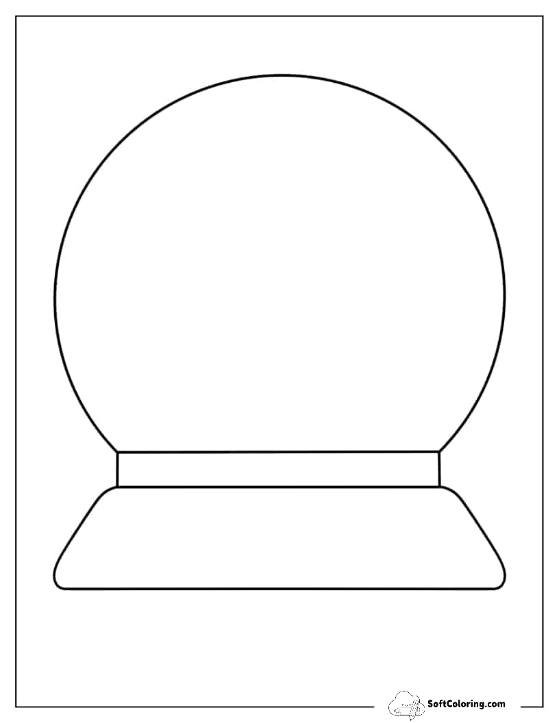 Full Page Basic Blank Snow Globe Template