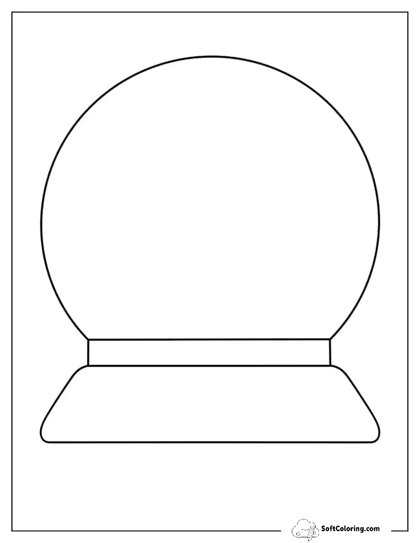 Full Page Basic Blank Snow Globe Template
