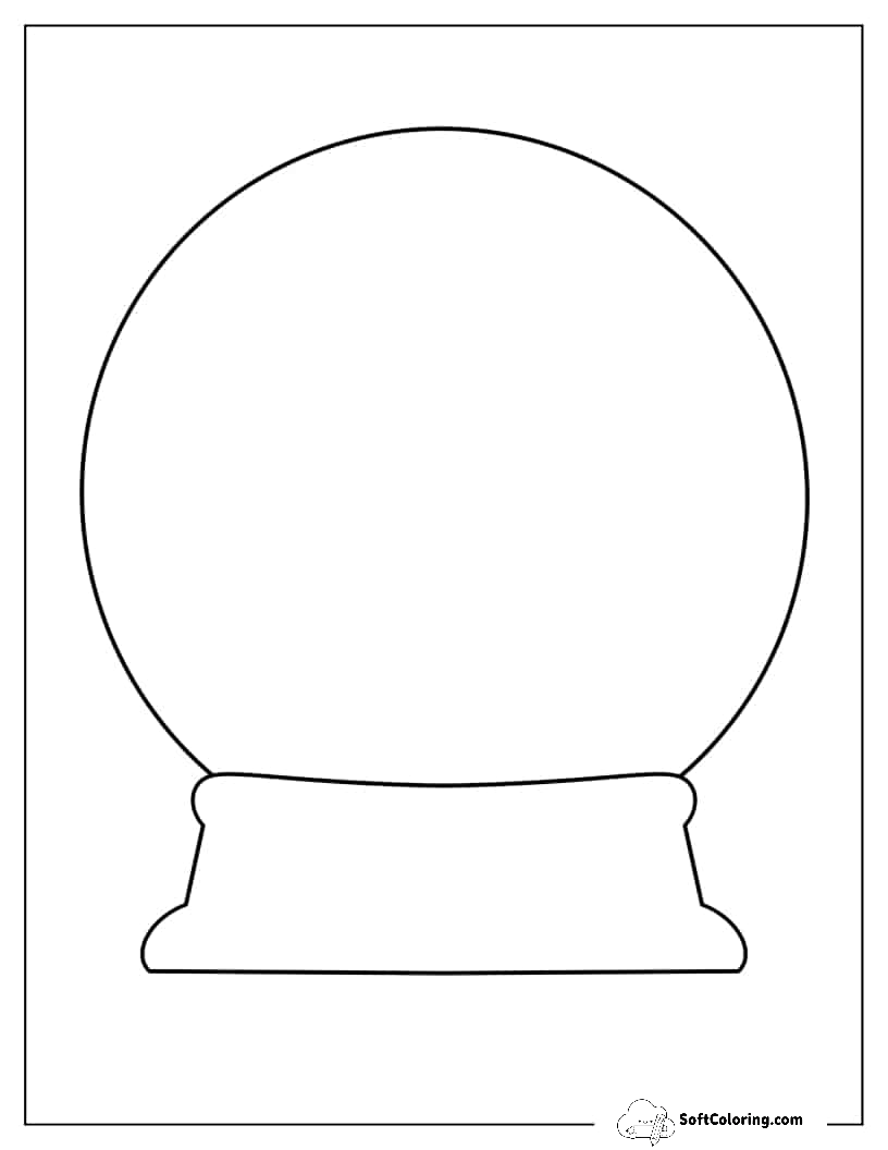 Full Page Blank Snow Globe Template