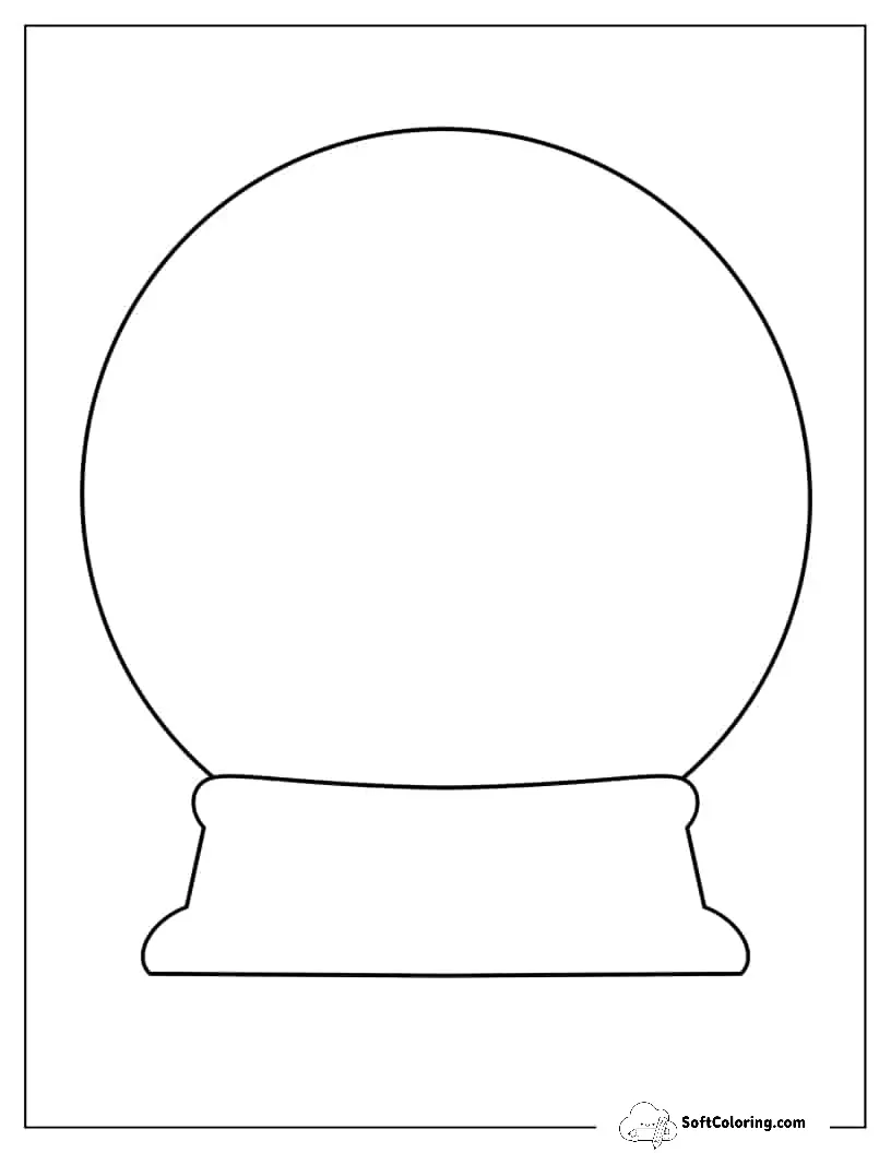 Full Page Blank Snow Globe Template
