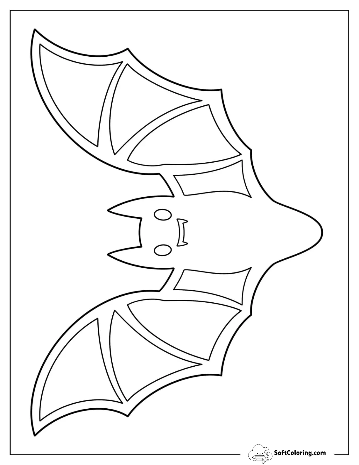 Full Page Detailed Bat Template