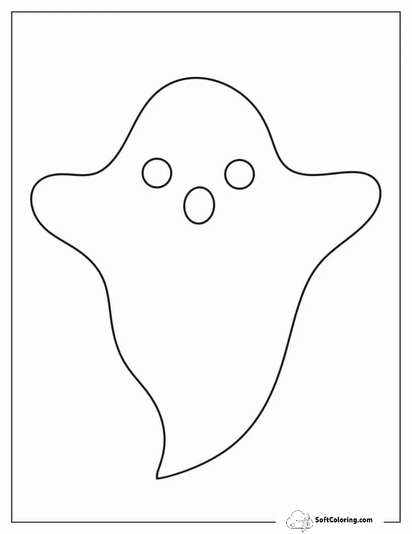 Full Page Kawaii Ghost Template