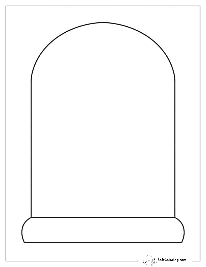 Full Page Long Blank Snow Globe Template