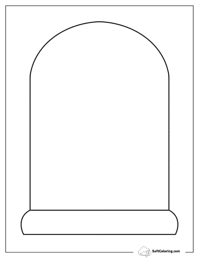 Full Page Long Blank Snow Globe Template