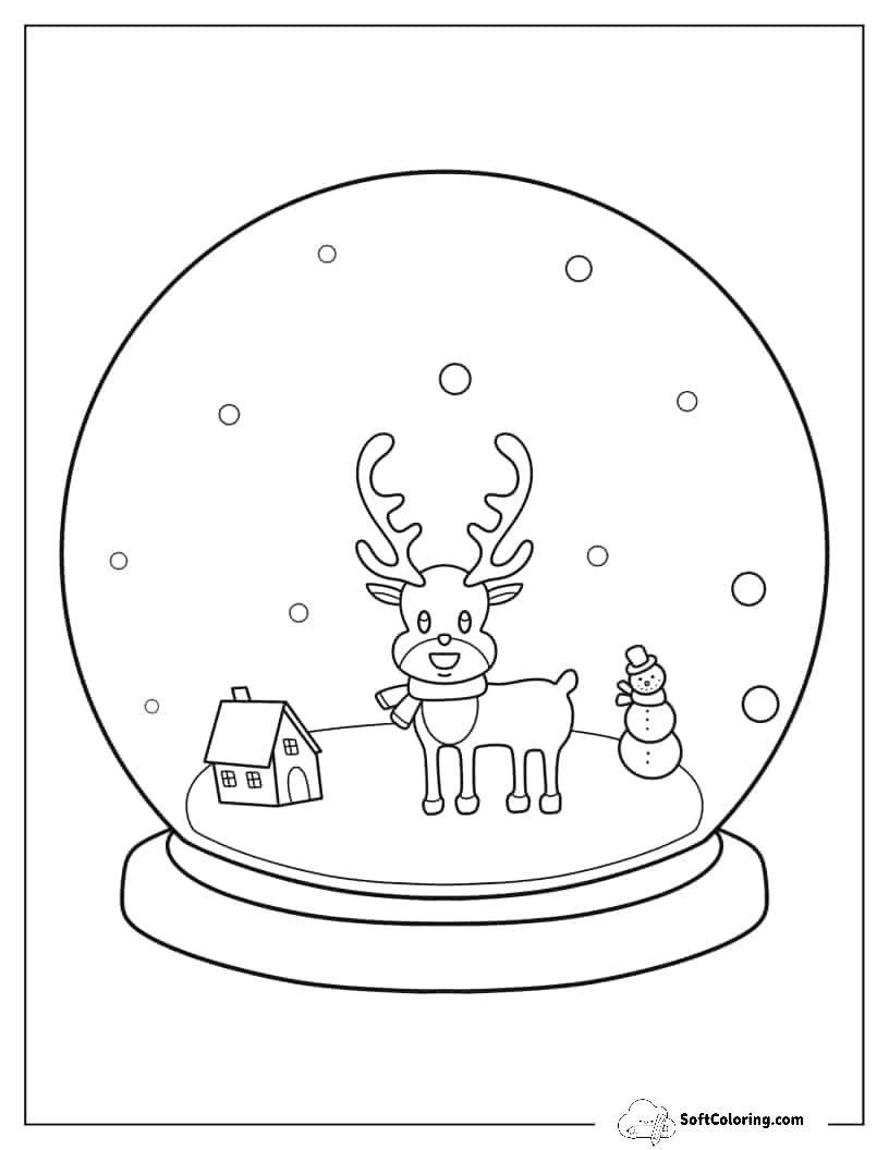 Rudolph Snow Globe Template