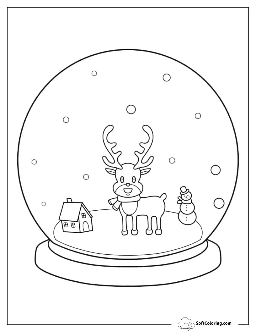 Rudolph Snow Globe Template