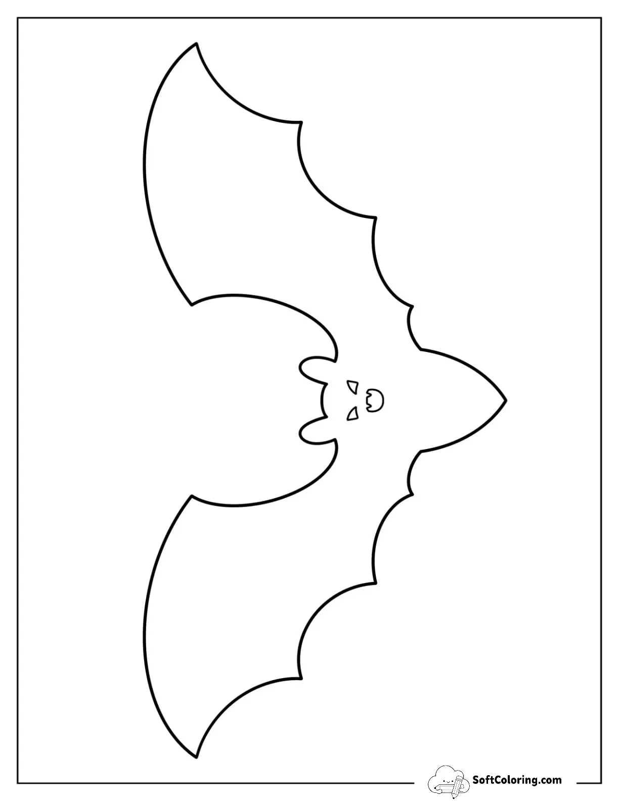 Full Page Scary Bat Template