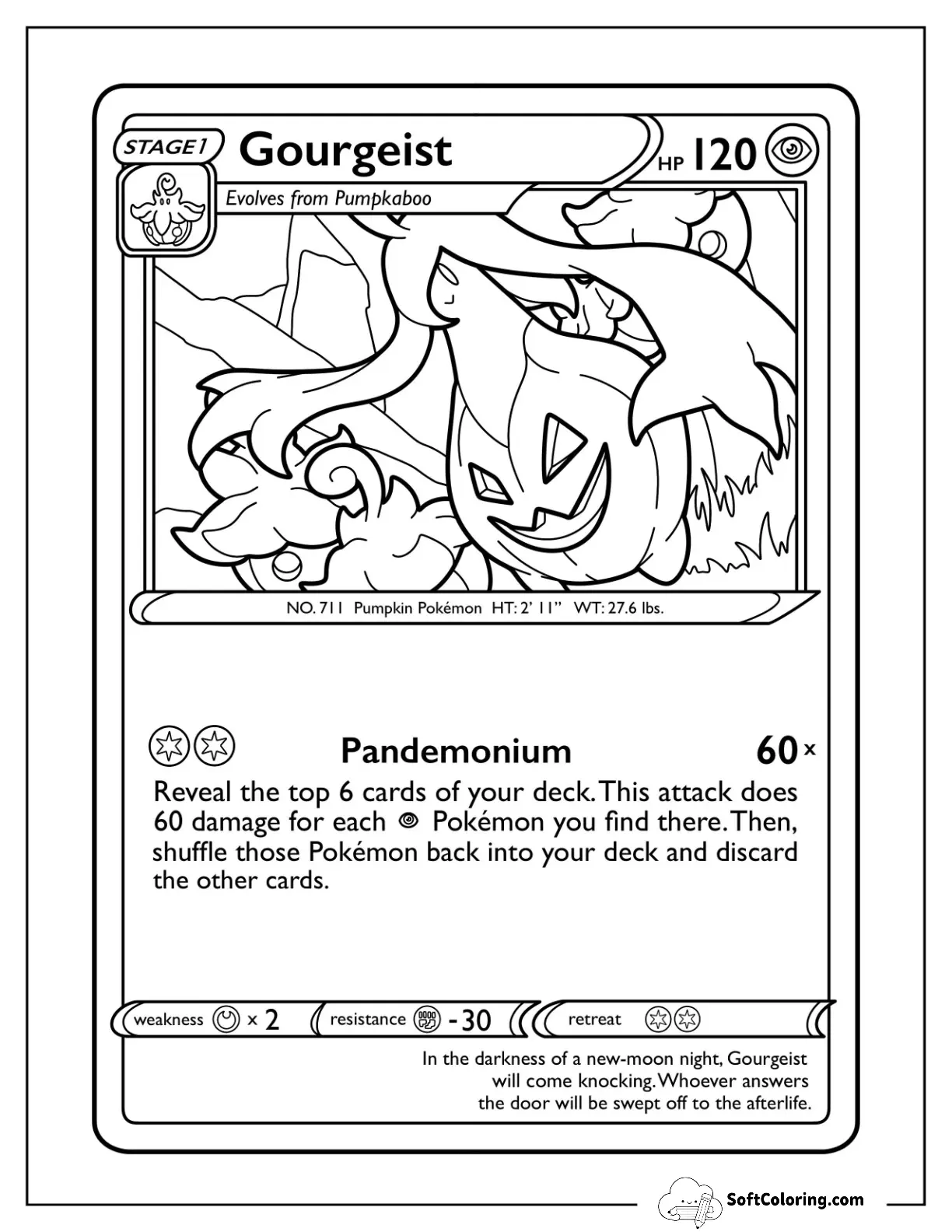 Halloween Gourgeist Pandemonium Pokemon Card