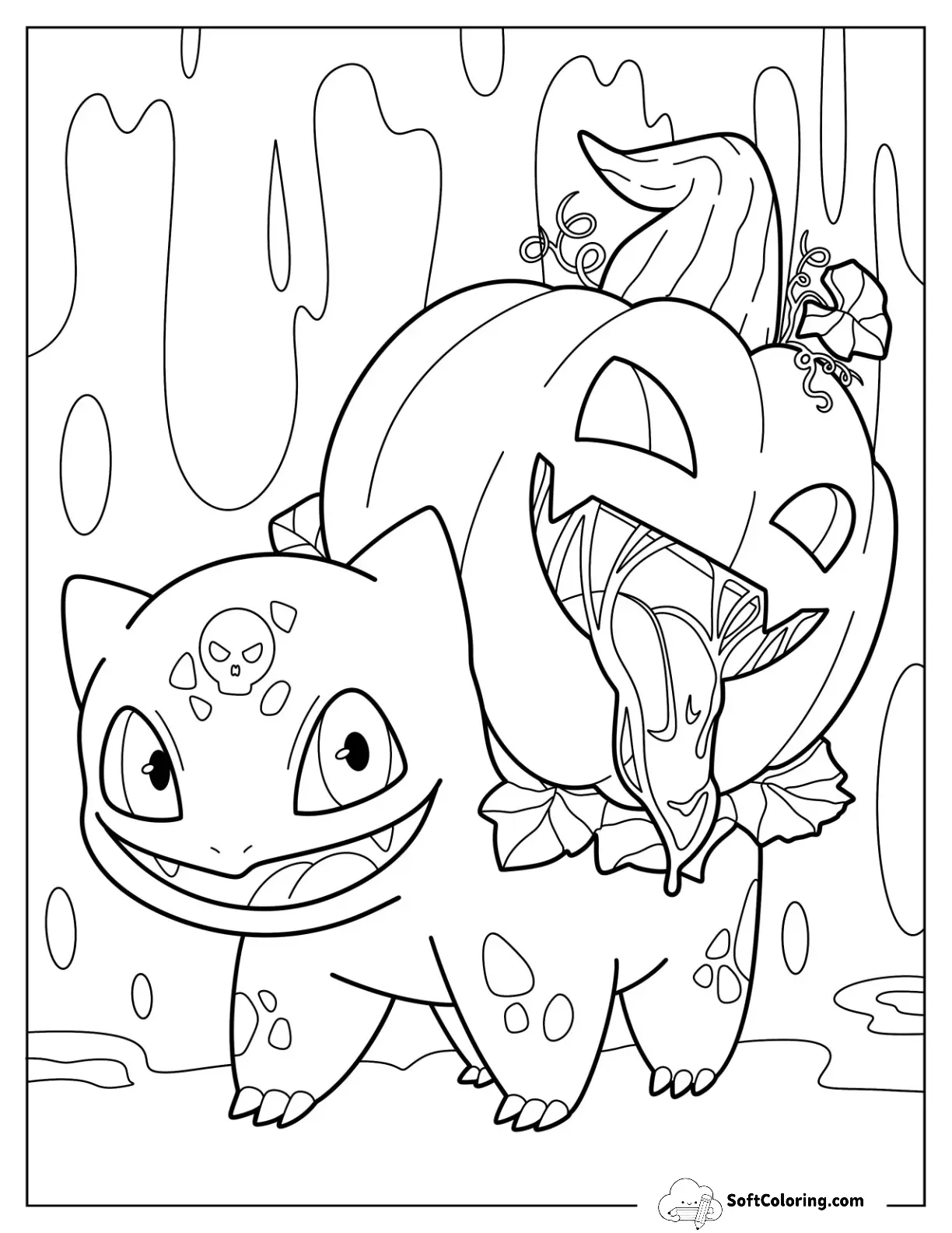 Halloween Pokemon Carrying Scary Jack O Lantern