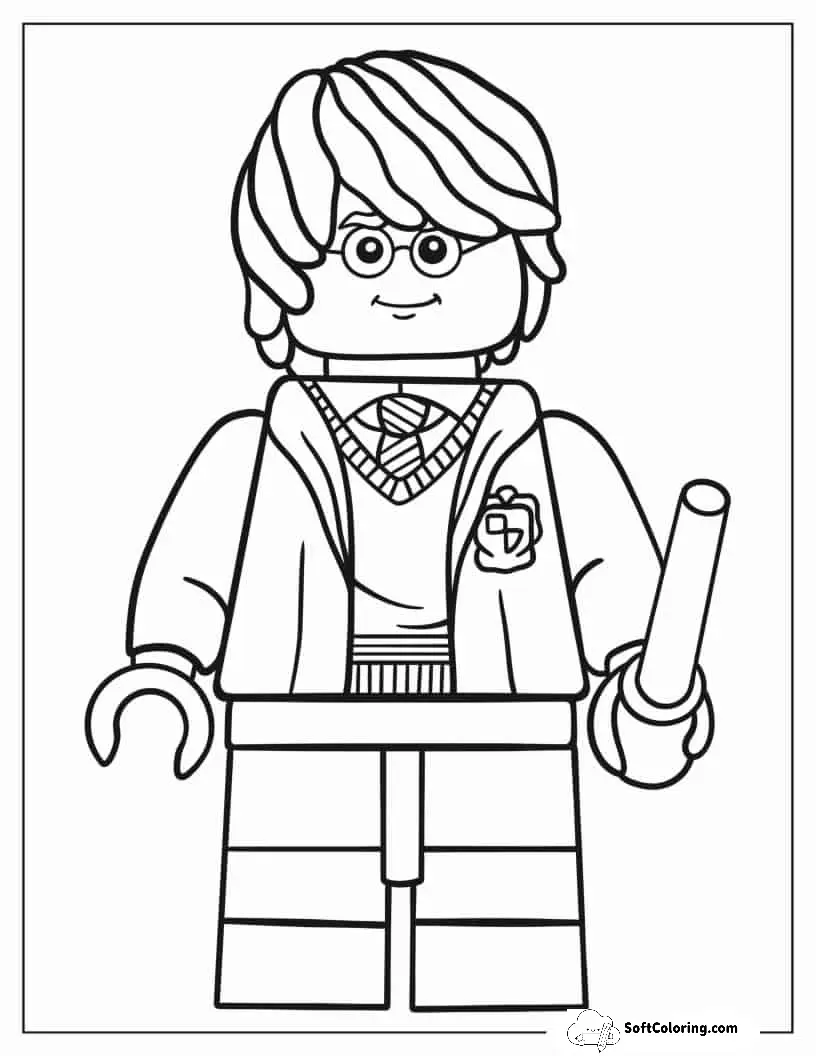 Harry Potter Lego Coloring Sheet For Kids