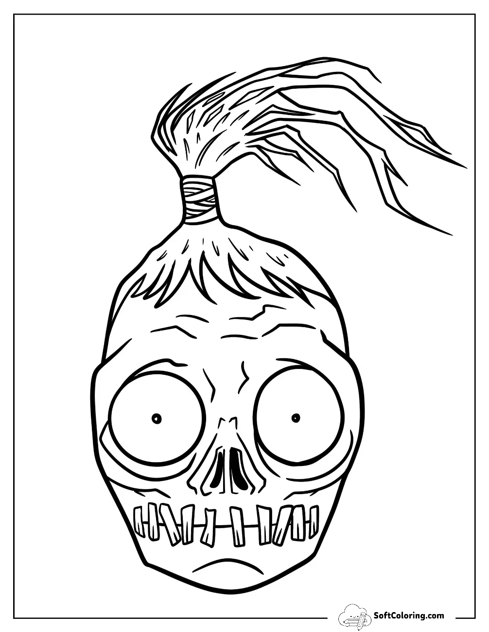 Beetlejuice Coloring Page Harry The Hunter Head