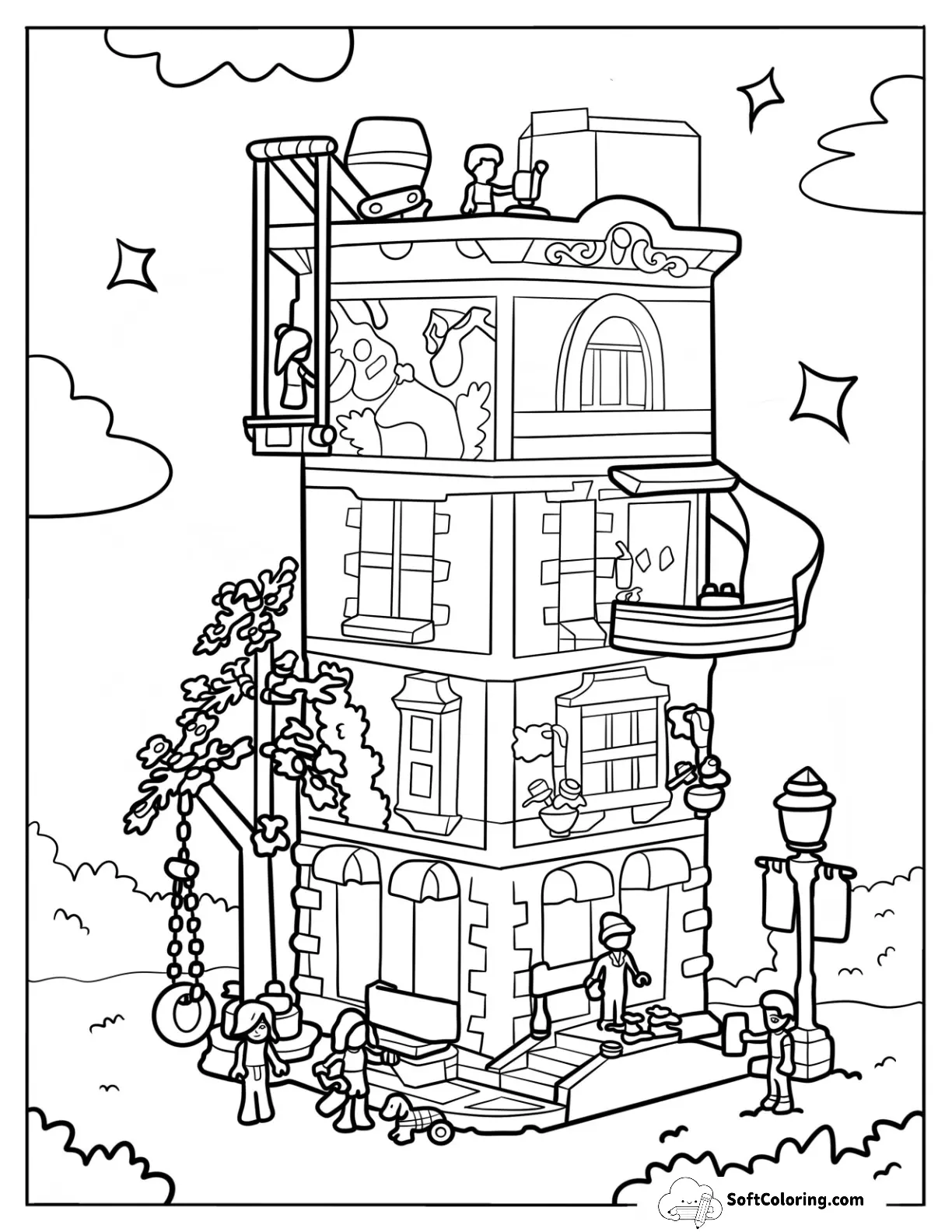 Heartlake City Community Center Lego Friends Coloring Page