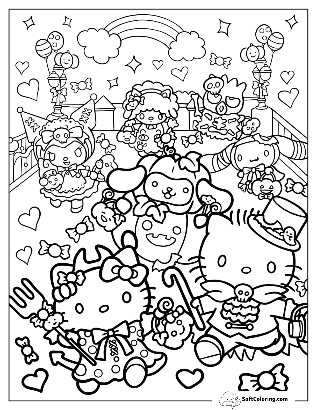 Sanrio Of Hello Kitty, Dear Daniel, And Friends In Halloween Costumes