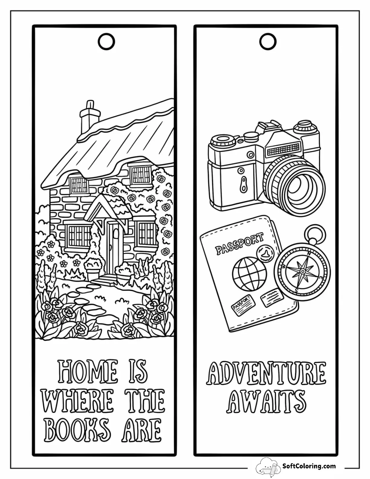 Home Is Where The Books Are Cottage And Adventure Awaits Travel Bookmark