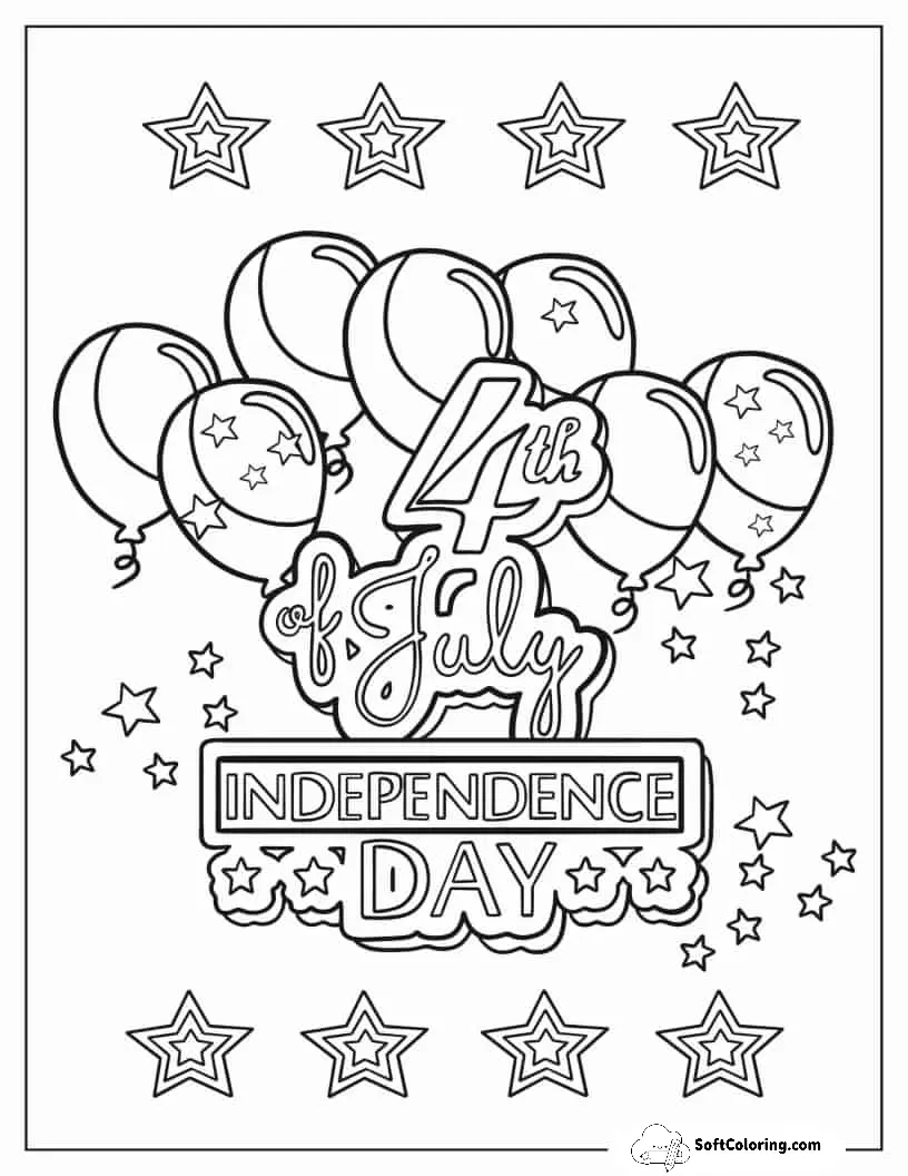Independence Day Coloring Page