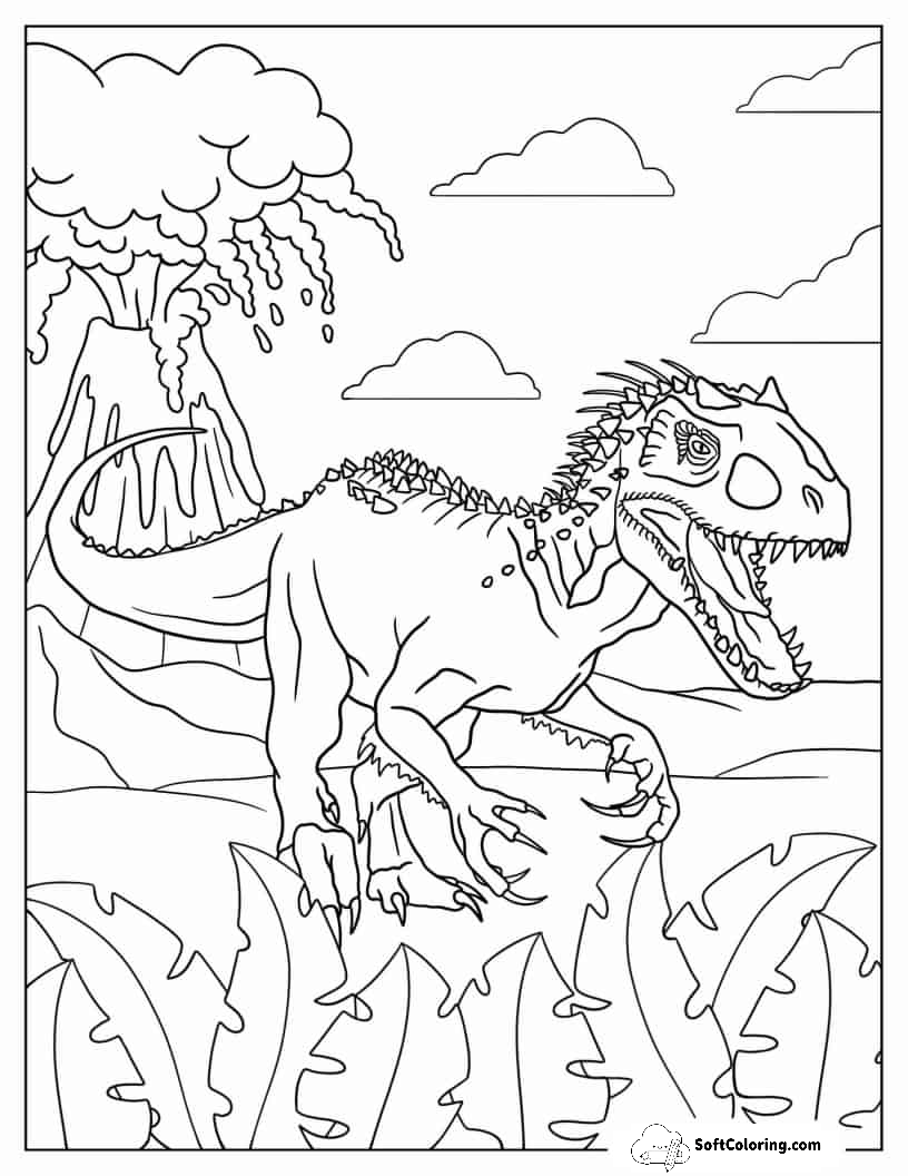 Indominus Rex From Jurassic World Coloring Sheet