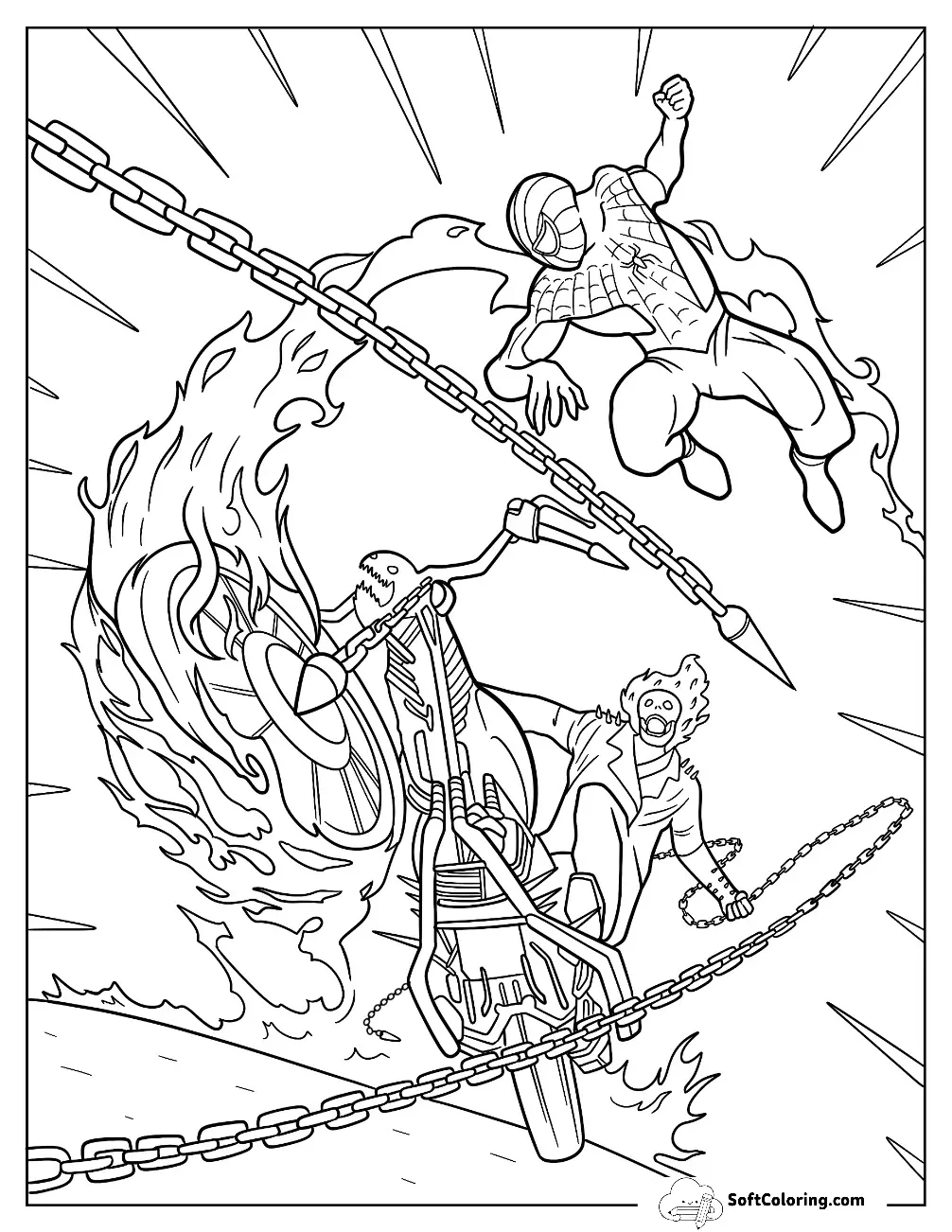 Intense Spider Man Vs Ghost Rider Battle