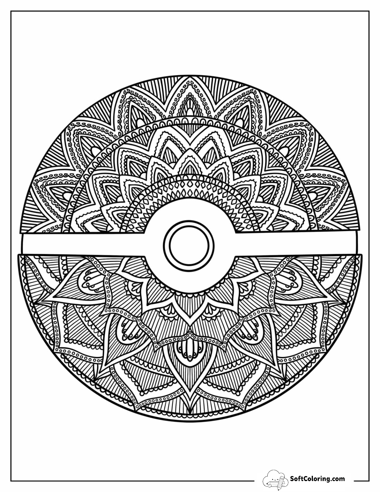 Intricate Pokeball Mandala