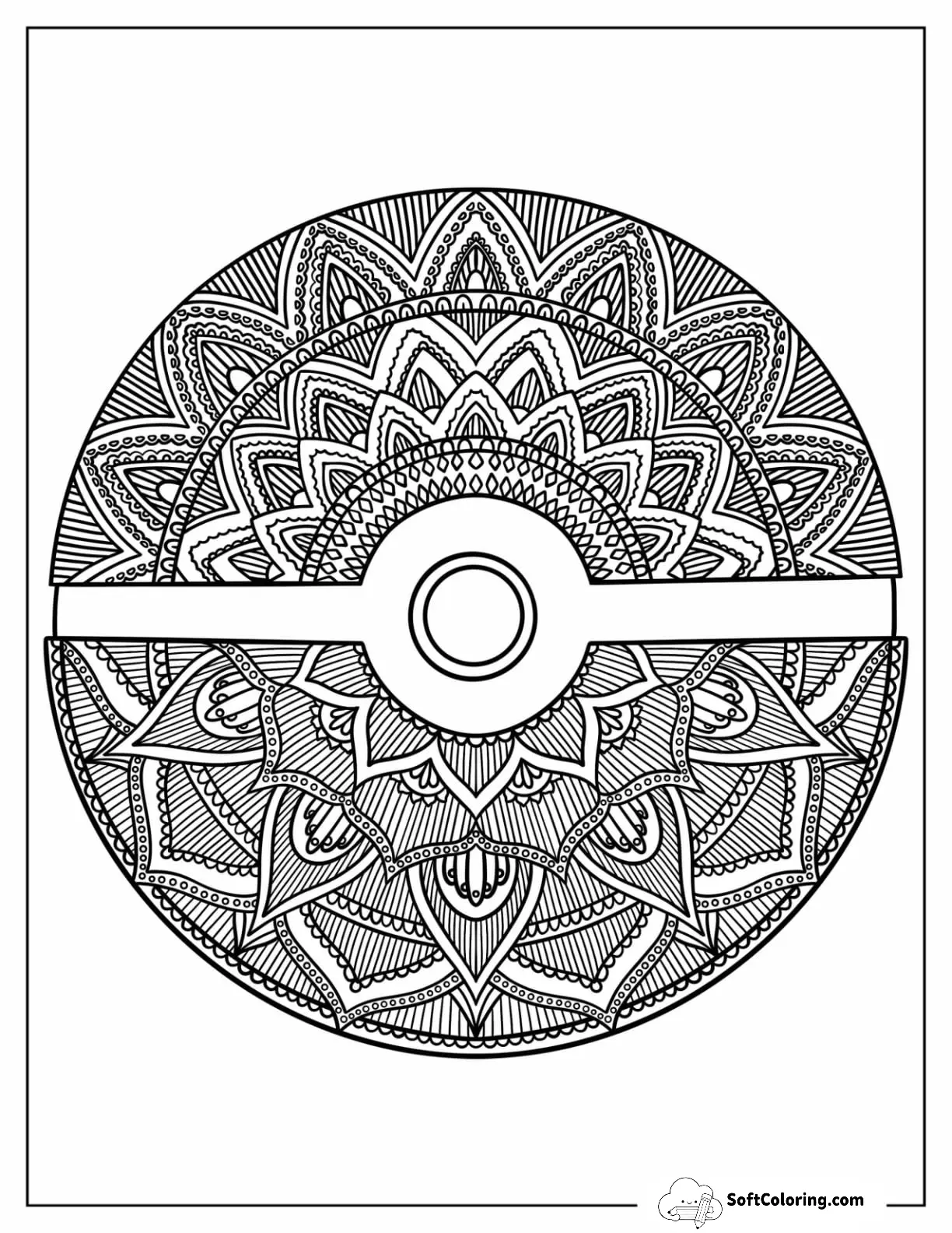 Intricate Pokeball Mandala